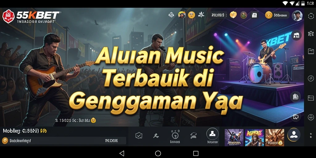 Tampilan screenshot 55KBET menunjukkan fitur playlist yang menarik.