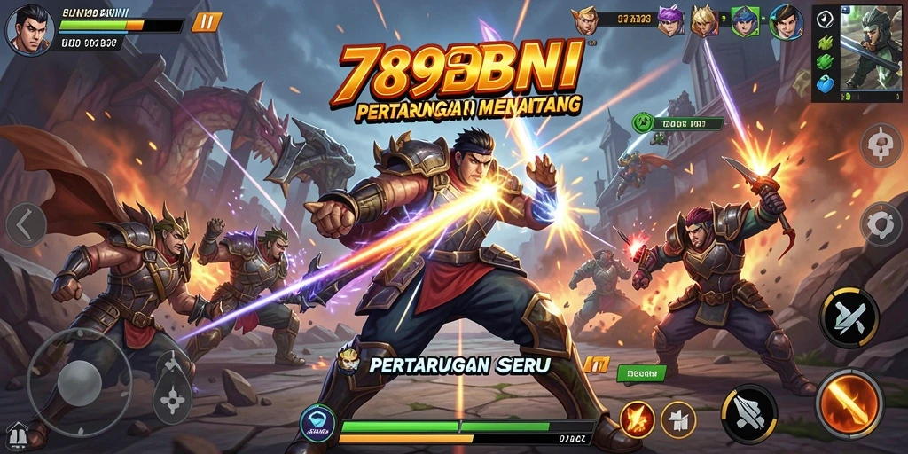 Gameplay Fighting yang menegangkan dan penuh aksi.