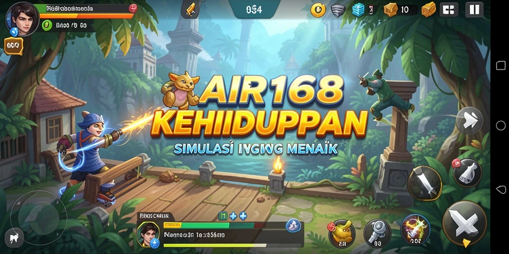 Screenshot gameplay AIR168 menampilkan interaksi karakter yang dinamis dalam simulasi kehidupan.
