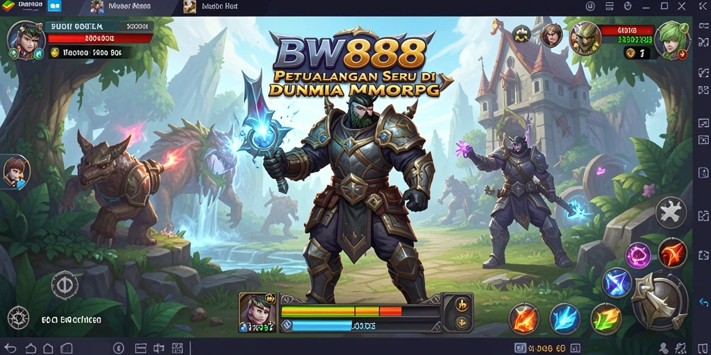 Tangkapan layar gameplay BW888 menampilkan aksi seru di dunia MMORPG.