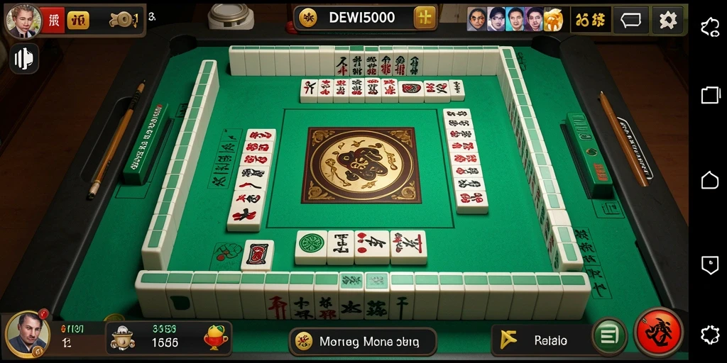 Tampilan permainan Mahjong yang menantang di DEWI5000.