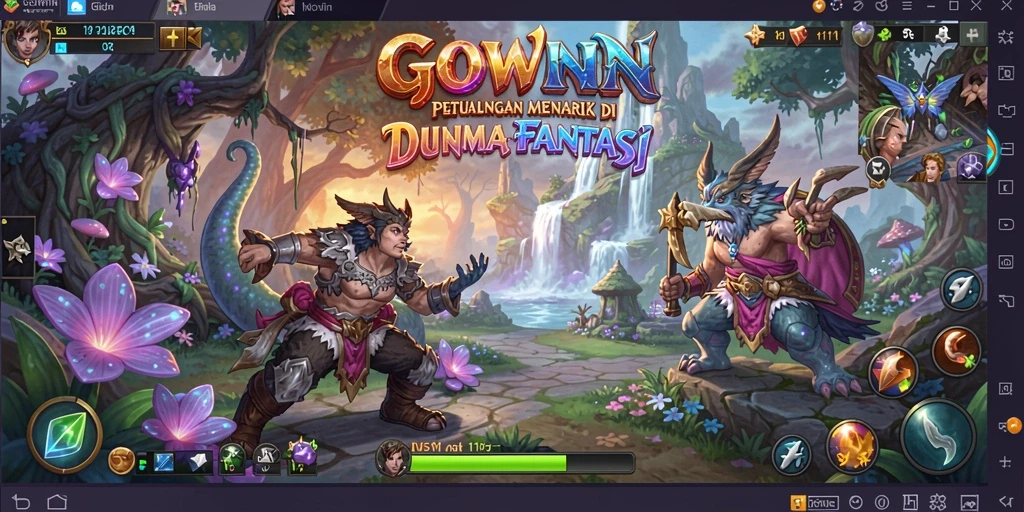 Tampilan gameplay seru GOWIN dengan nuansa petualangan yang memukau.
