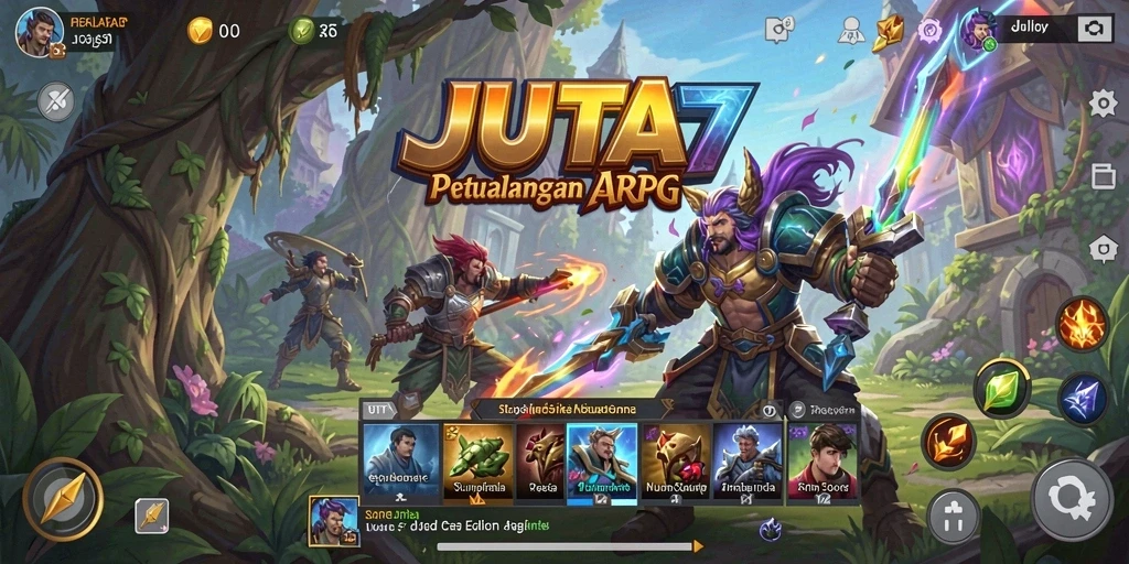 Tampilan gameplay <strong>JUTA7</strong> yang mendebarkan dalam dunia ARPG.