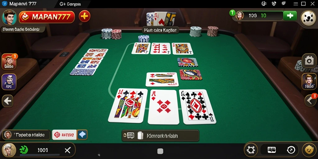 Screenshot gameplay MAPAN777 menampilkan momen seru bermain Gaple.
