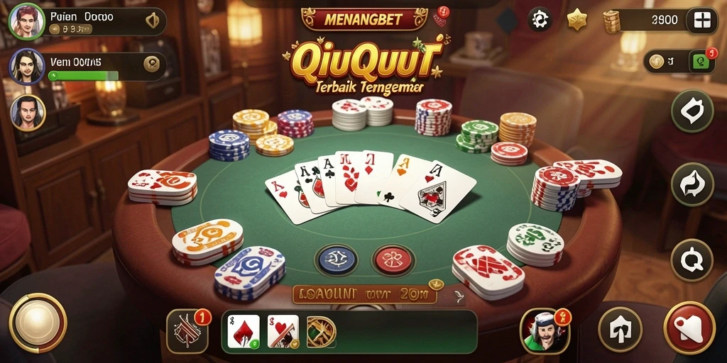 Tampilan gameplay seru dalam MENANGBET QiuQiu.