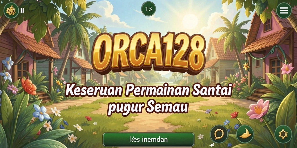 Screenshot gameplay ORCA128 yang penuh warna dan menyenangkan.