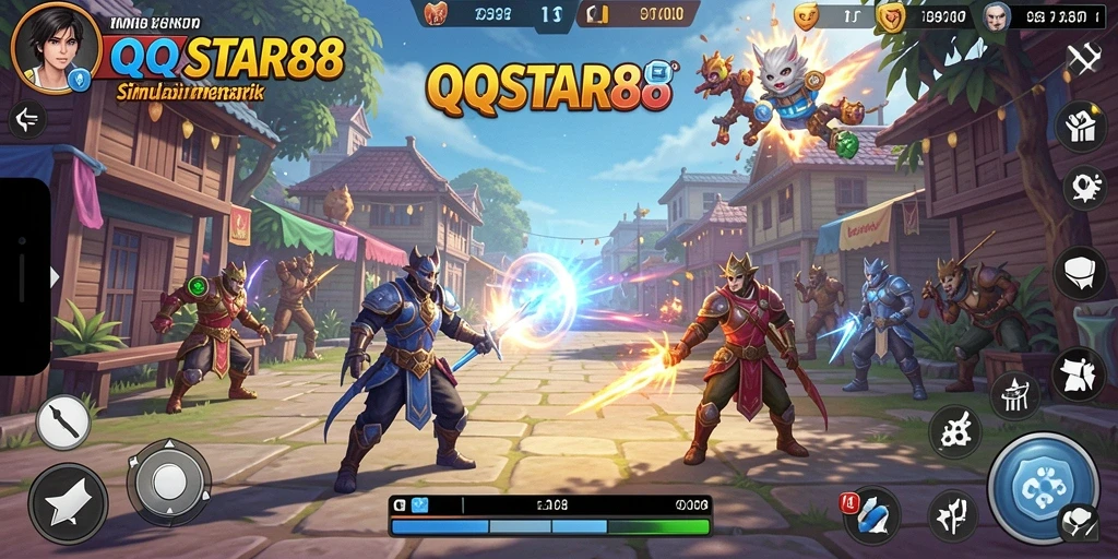 Tampilan gameplay QQSTAR88 yang menarik dan imersif.