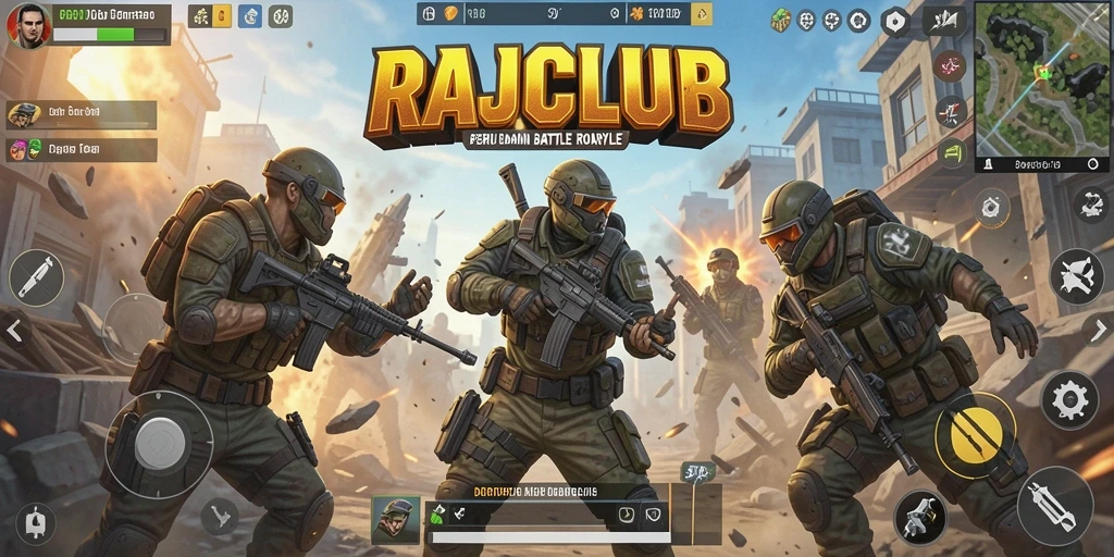 Tampilan gameplay seru dalam <strong>RAJACLUB</strong> dengan aksi pertempuran yang mendebarkan.