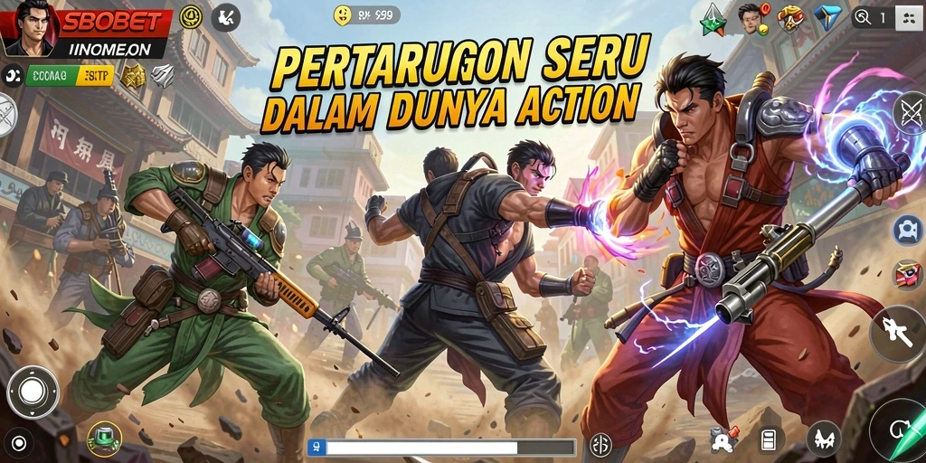 Tampilan aksi seru dalam gameplay SBOBET yang mendebarkan.