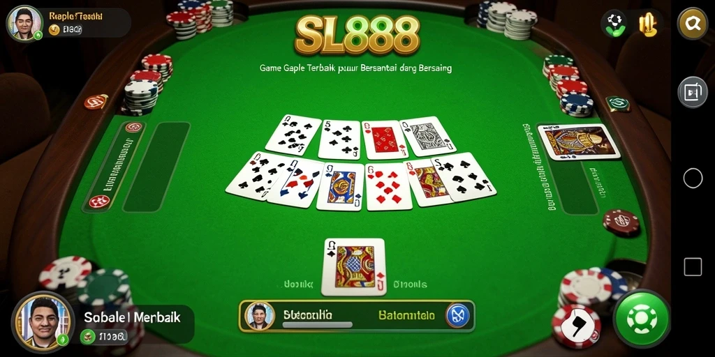 Screenshot gameplay Gaple yang mengasyikan di SL888.
